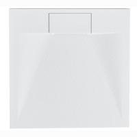 DUSCHWANNE 90/90/3 cm Weiß Azzurro - Weiß, Kunststoff (90/3/90cm) - Beliani