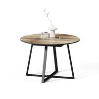 ESSTISCH Firenze Eiche rustikal/Schwarz 120 x 120 cm ausziehbar - Wildeiche/Schwarz, Holzwerkstoff (120/120/75.8cm) - Livinity®