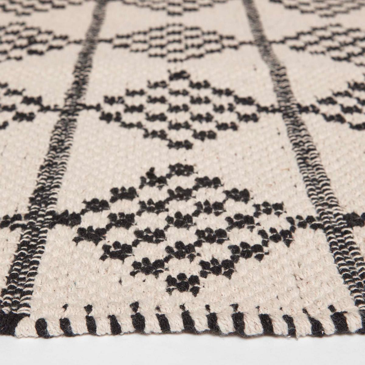 HANDWEBTEPPICH Adana geometrisch gemustert 90/150 cm - Schwarz, Textil (90/150cm) - Homescapes
