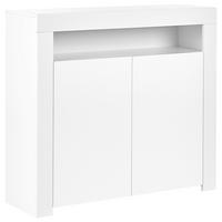 SCHRANK Weiß Covina - Weiß, Holzwerkstoff (108/97/35cm) - Beliani