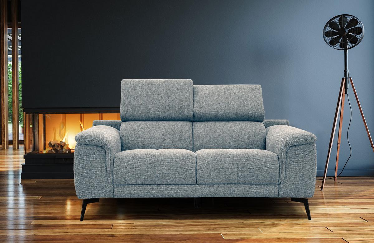SOFA FIERO 2-Sitzer, mintgrün - Schwarz/Mintgrün, Holzwerkstoff/Textil (170/82/103cm) - Wozimo