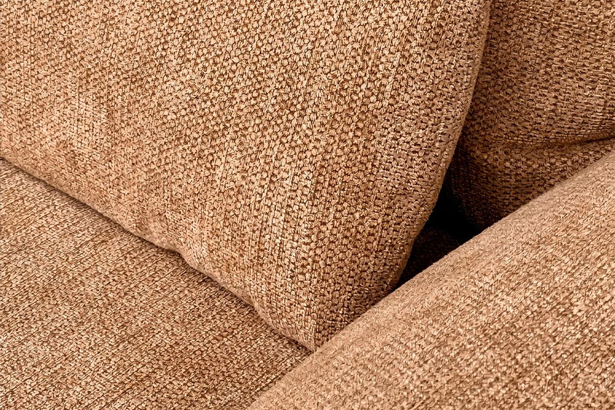 SOFA HOLLY Braun Flachgewebe - Braun, Textil/Metall (176/90/92cm) - KAWOLA