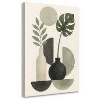 LEINWANDBILD Abstraktion 20x30cm - Grün, Textil (20/30cm) - Feeby