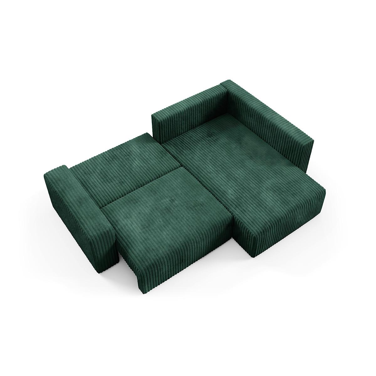 ECKSOFA Angela 4 Sitzplätze Tannengrün - Grün, Holz (245/182cm) - Petits-meubles