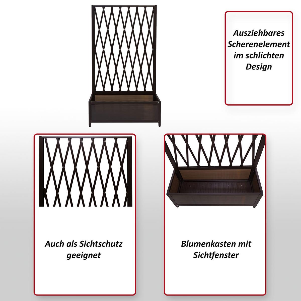 RANKGITTER Braun - Braun, Metall (90/152/35cm) - MCW