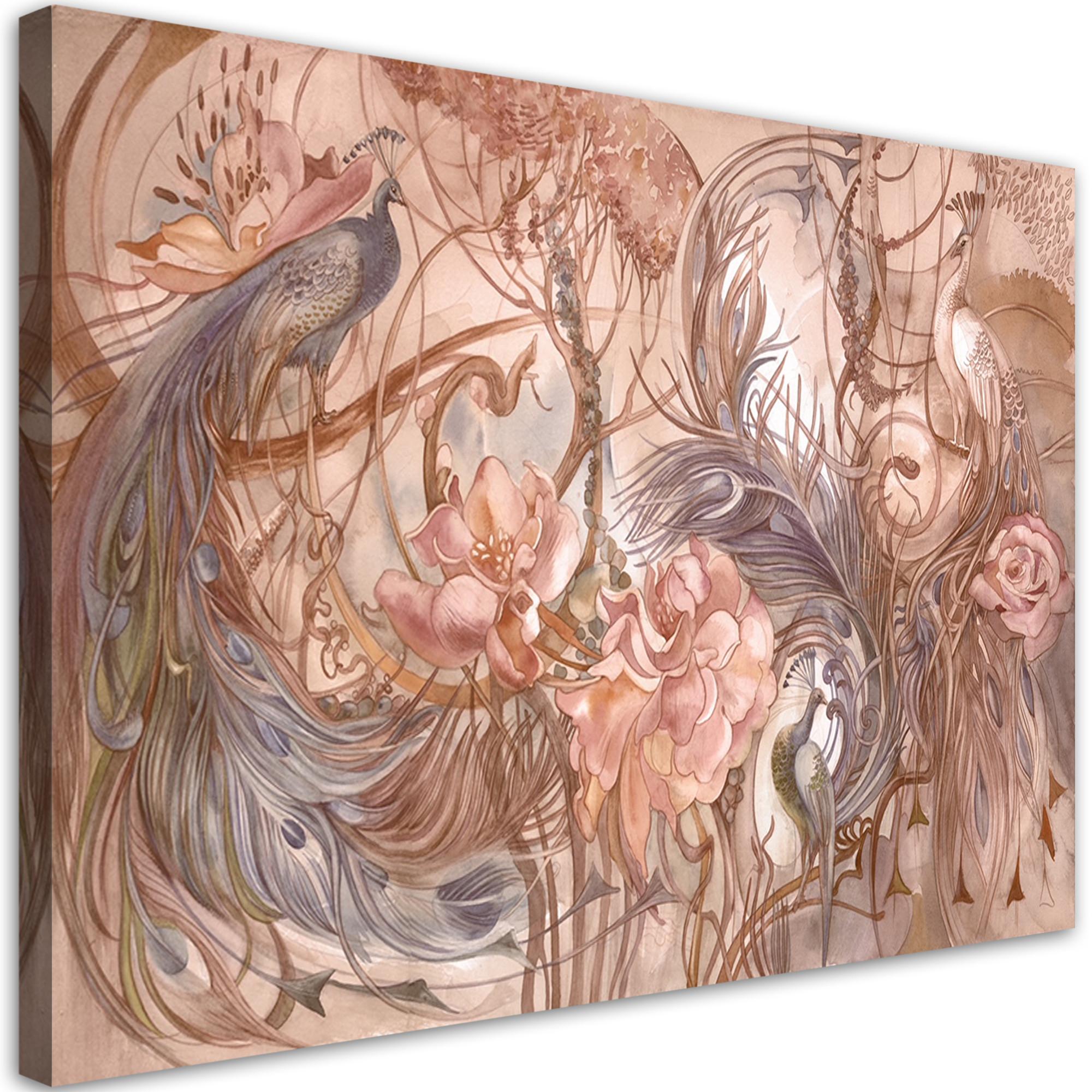 WANDBILD zauberpfote - Braun, Textil (60/40cm) - Feeby