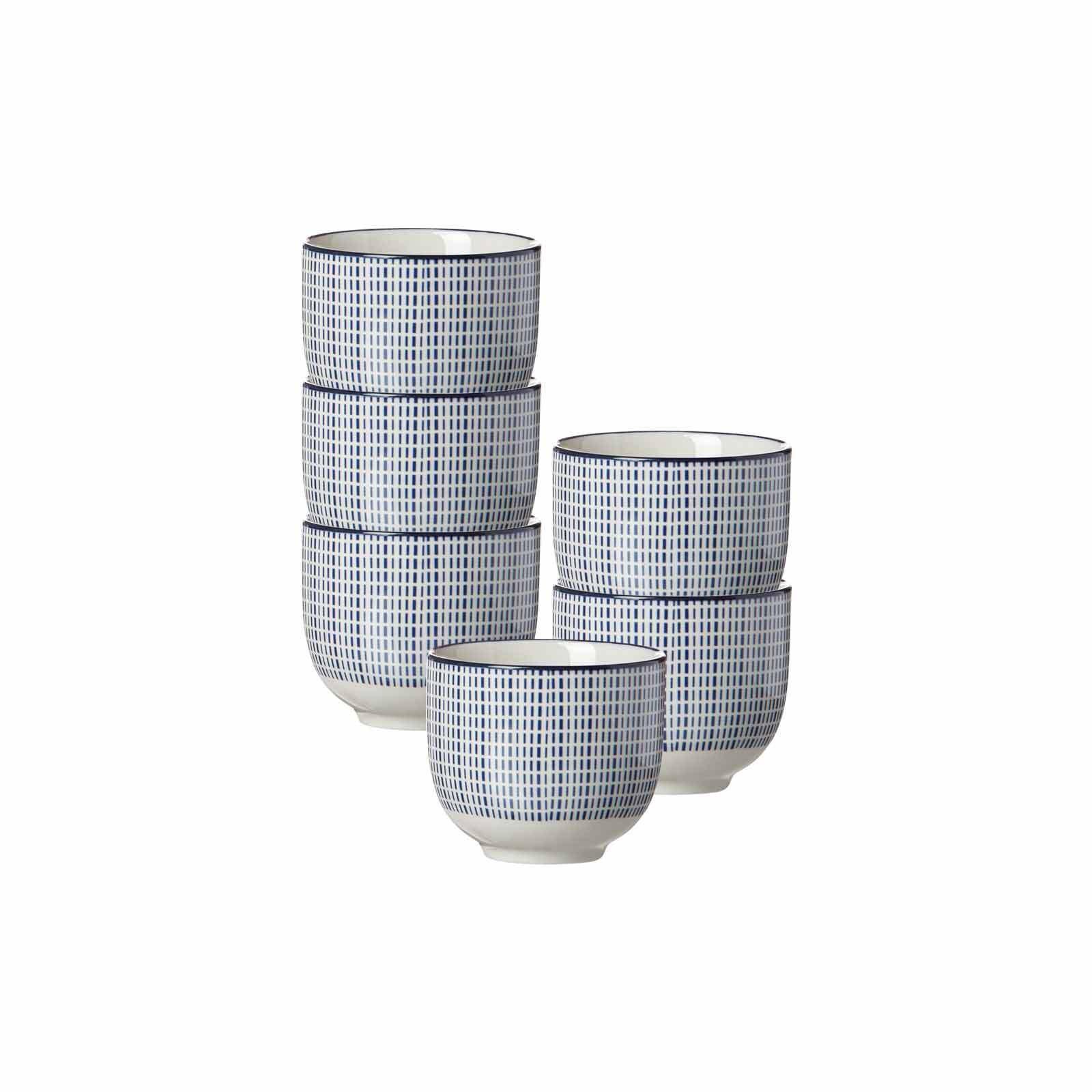 TEEBECHER Royal Makoto blau-weiß 150 ml 6er Set - Blau/Weiß, Keramik (0.15L) - Ritzenhoff Breker