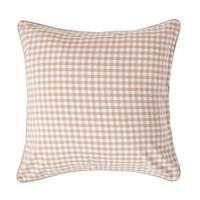 KISSENHÜLLE Vichy-Karo 60/60 cm, 100% Baumwolle - Beige, Textil (60/60cm) - Homescapes
