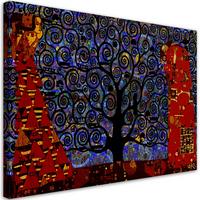 WANDBILD g.klimt baum des lebens abstrakt - Multicolor, Textil (60/40cm) - Feeby