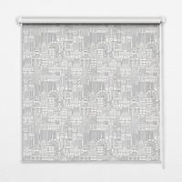 INNENROLLO - Fensterrollo - Rollo - 100x140 cm - Skizze der Stadt - Grau, Kunststoff (100/140/0.5cm) - TULUP