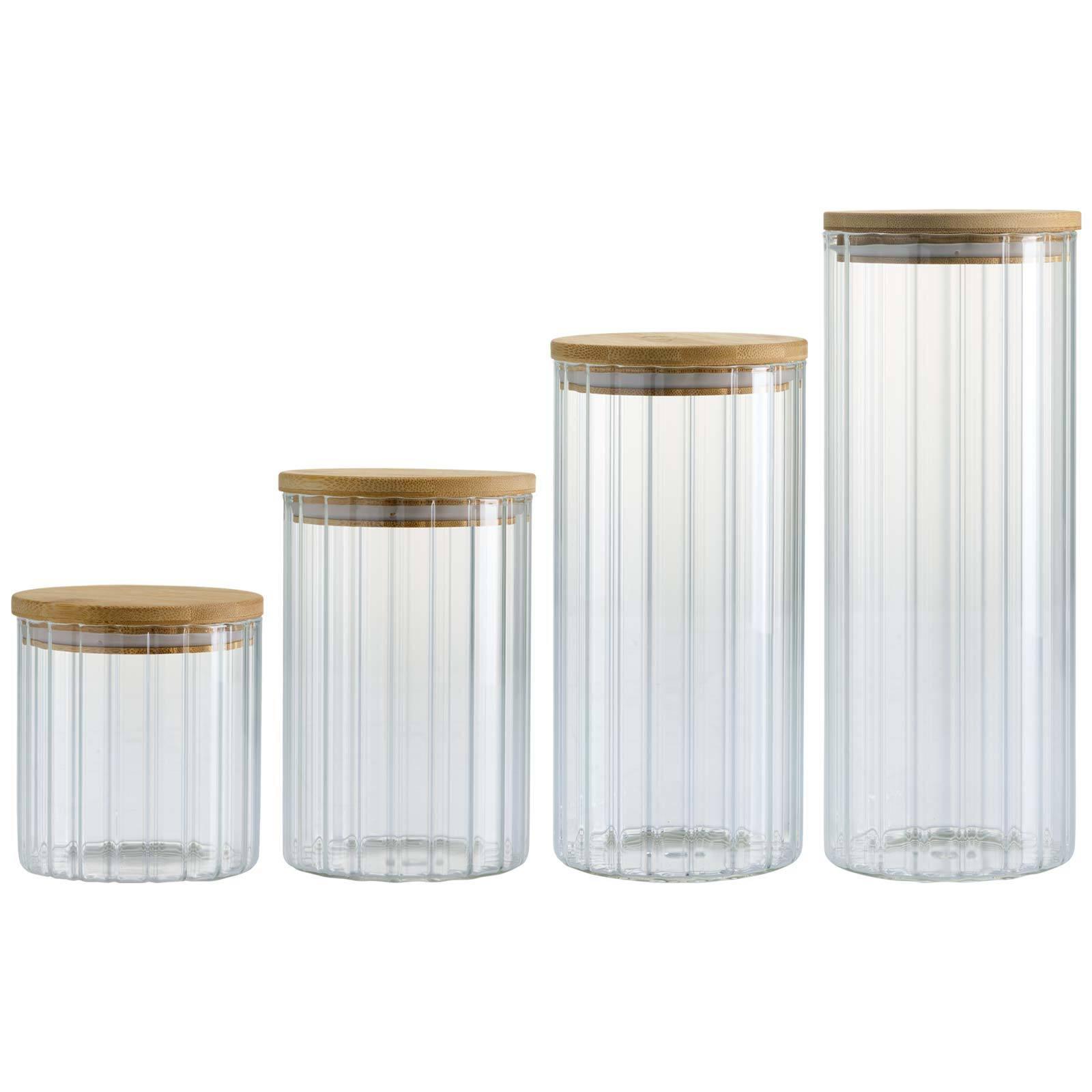 VORRATSGLÄSER-SET Linea transparent 4-tlg. - Transparent, Glas (2/2/2cm) - Ritzenhoff Breker