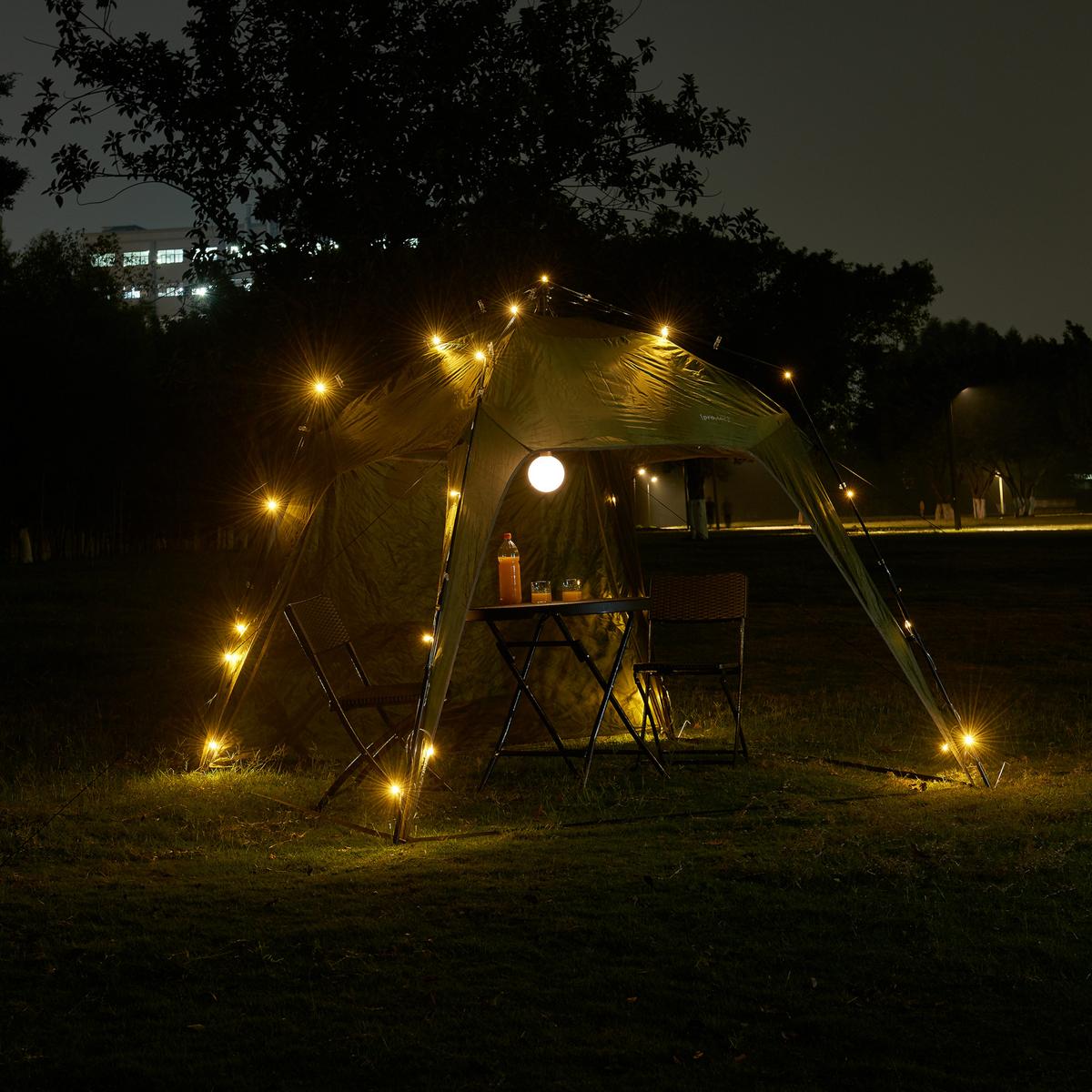LED-PAVILLON Barendrecht - Grün, Textil (250/190/250cm) - pro.tec
