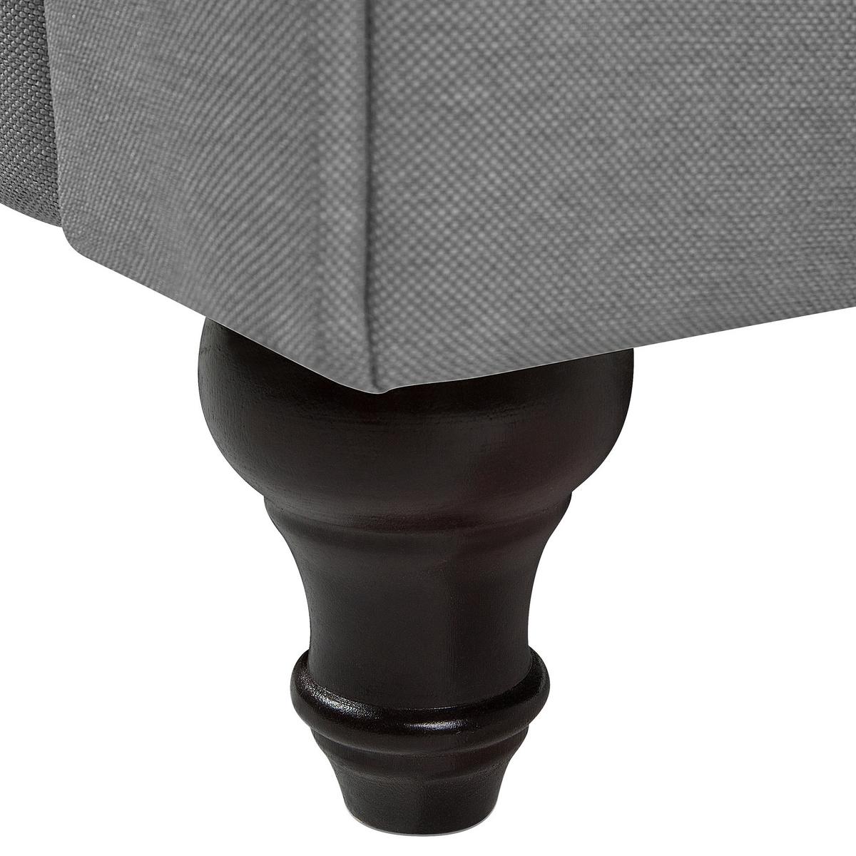 SESSEL Polsterbezug hellgrau Chesterfield - Dunkelbraun/Grau, Textil (112/79/85cm) - Beliani