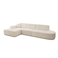 ECKSOFA Ottomane Links IREA-L2 - 327x165x80 cm Beige - Beige, Holzwerkstoff/Textil (327/165cm) - ALTDECOR
