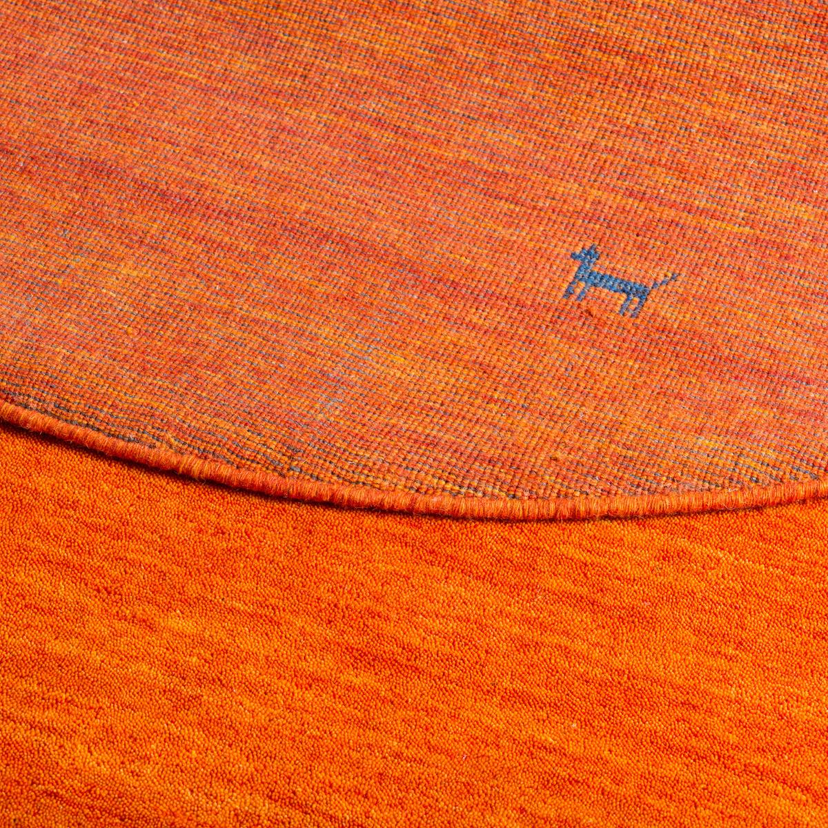 NATUR TEPPICH INDO NEPAL GABBEH SHIVA RUND - Terracotta, Textil (150/150cm) - Pergamon