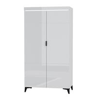 SCHRANK 2 Türen Ruben Weiß - Weiß, Holzwerkstoff (105/195/55cm) - Petits-meubles