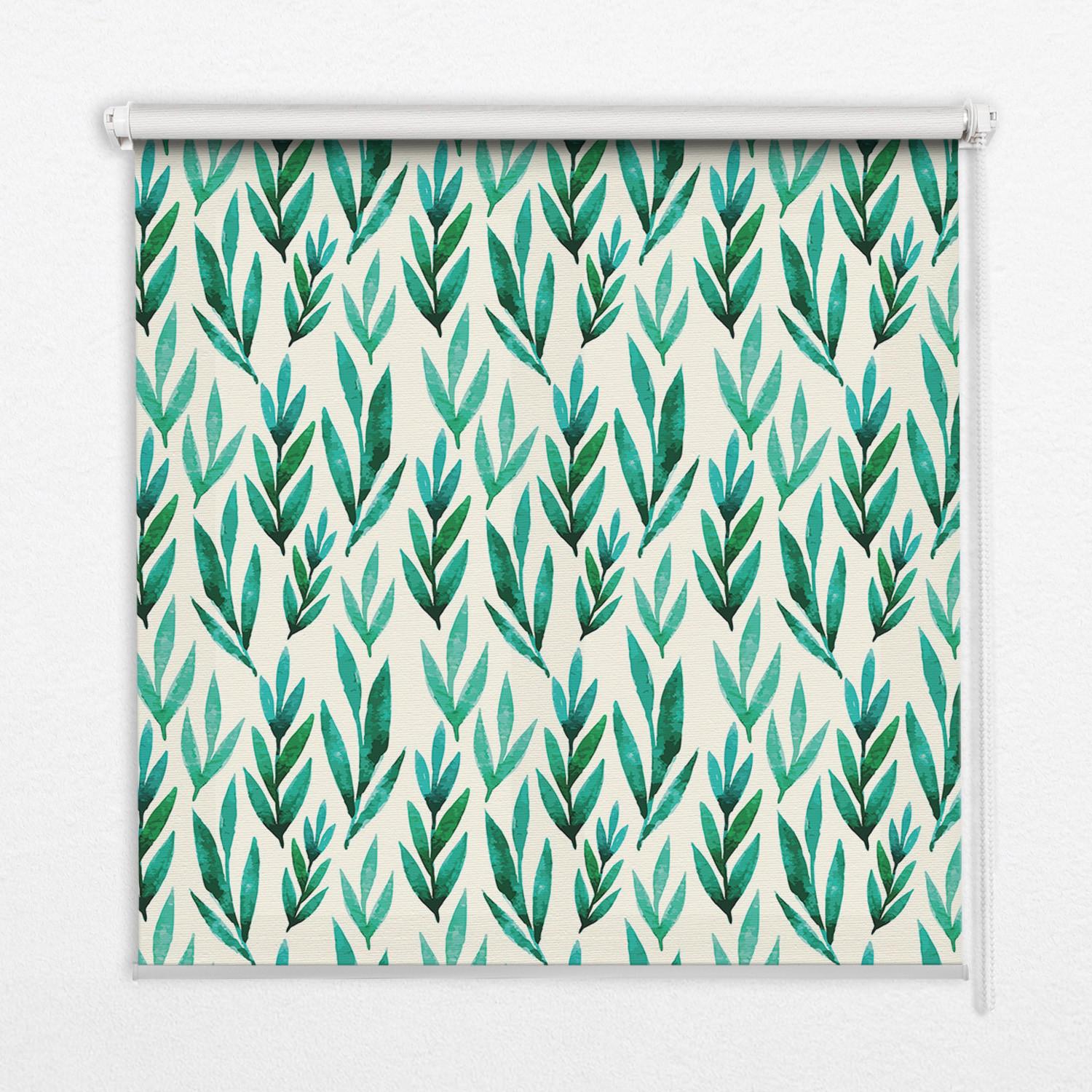 INNENROLLO - Fensterrollo - Rollo - 90x180 cm - Pflanzen - Grün, Kunststoff (90/180/0.5cm) - TULUP