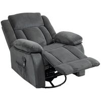 RELAXSESSEL Polyester Schaumstoff Grau - Schwarz/Grau, Textil/Metall (92/102/92cm) - HOMCOM