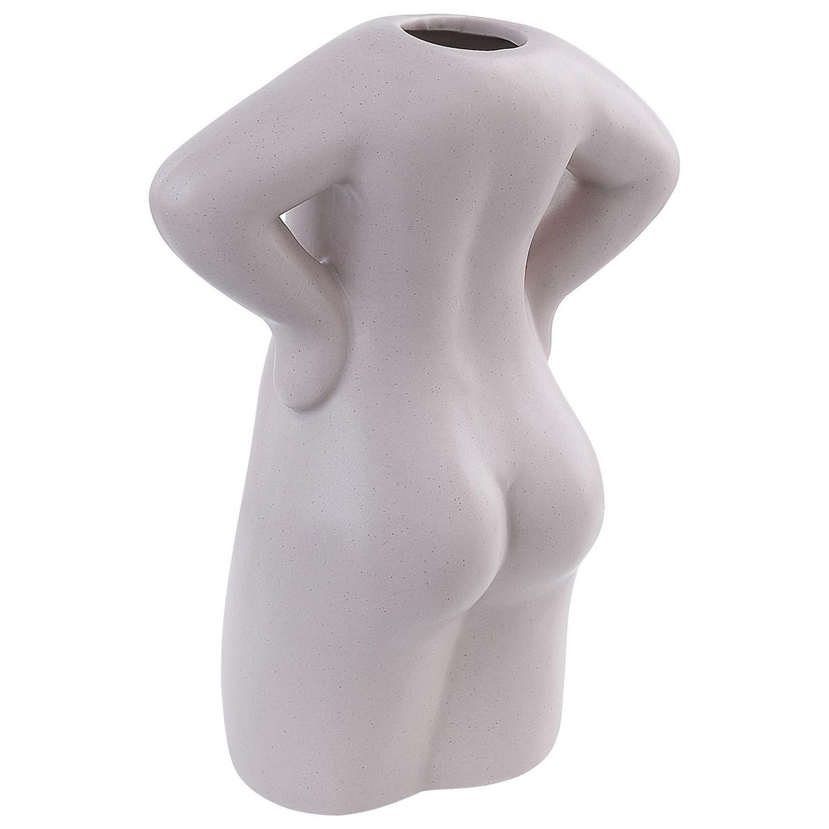 BLUMENVASE Porzellan beige Kilkis - Beige, Keramik (24cm) - Beliani