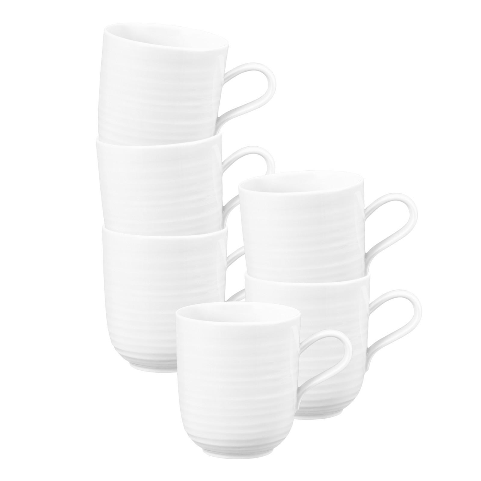 KAFFEEBECHER Terra Weiß 400 ml 6er Set - Weiß, Keramik (0.4L) - Seltmann Weiden