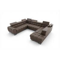 WOHNLANDSCHAFT Bastien Xl - Braun, Holzwerkstoff/Textil (350/95/265cm) - Fun Möbel