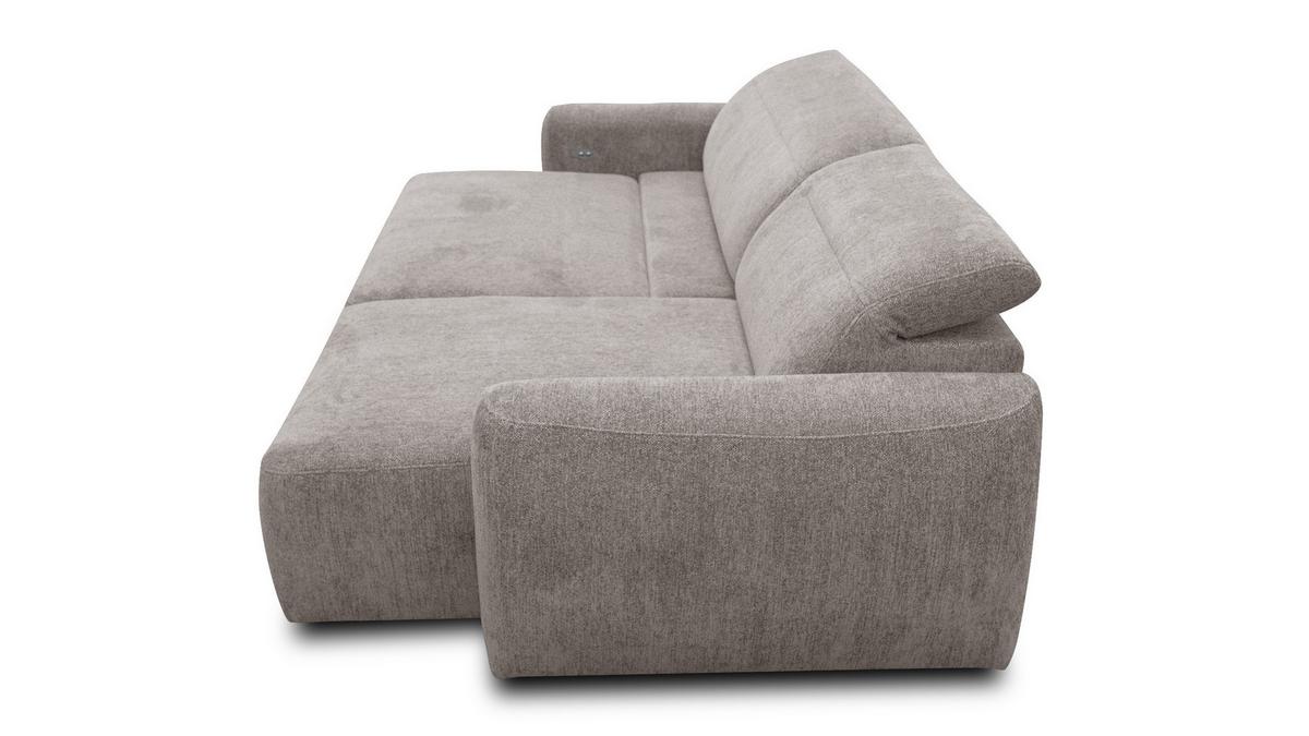 ECKSOFA NERO 4-Sitzer, dunkelbeige - Beige/Schwarz, Holz/Textil (272/81/159cm) - Wozimo