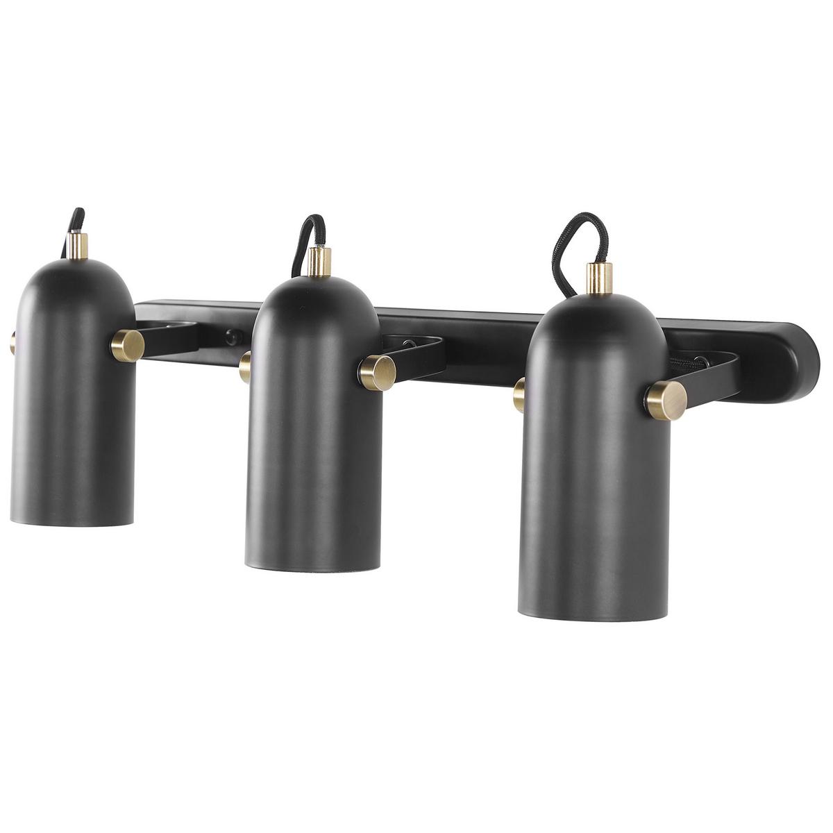 WANDLEUCHTE Tyria 54/8/23 cm - Schwarz, Metall (54/23/8cm) - Beliani