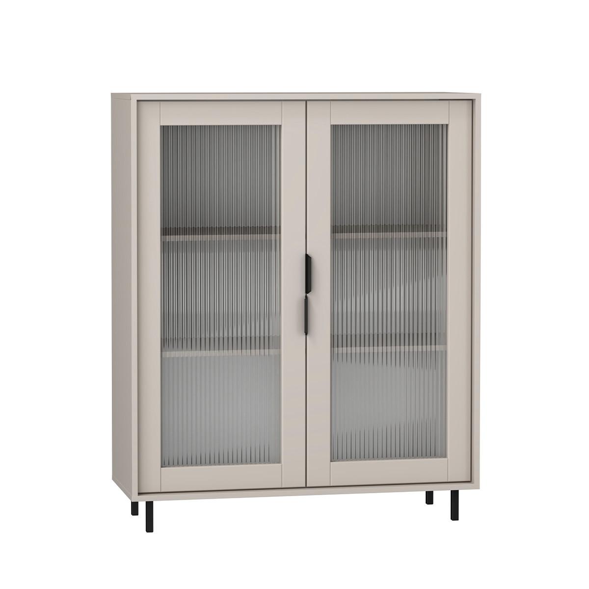 GESCHIRRSCHRANK Soly Kaschmir - Beige, Holzwerkstoff (103.2/126.2/40.3cm) - Petits-meubles