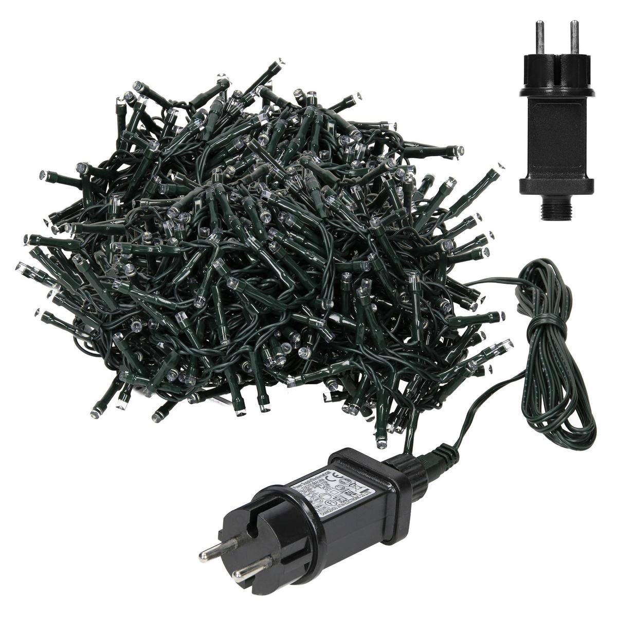 LICHTERKETTE Vorhang 1200 cm mit 360 LED Warmweiß - Schwarz, Kunststoff (1500cm) - ECD-Germany