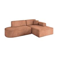 ECKSOFA Ottomane Rechts IREA-L1-v3 - 234x171x79 cm Koralle - Koralle, Holzwerkstoff/Textil (171/234cm) - ALTDECOR