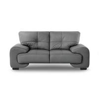 2-SITZER SOFA Omega aus Kunstleder, Grau - Schwarz/Grau, Leder (185/88/98cm) - Beautysofa