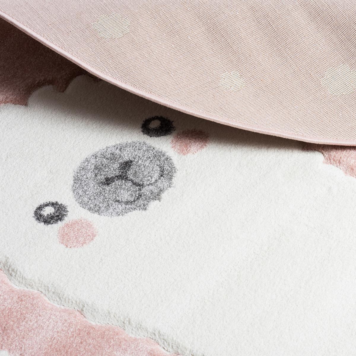 KINDER TEPPICH MAUI KIDS ALPAKA RUND - Rosa, Textil (120/120cm) - Pergamon