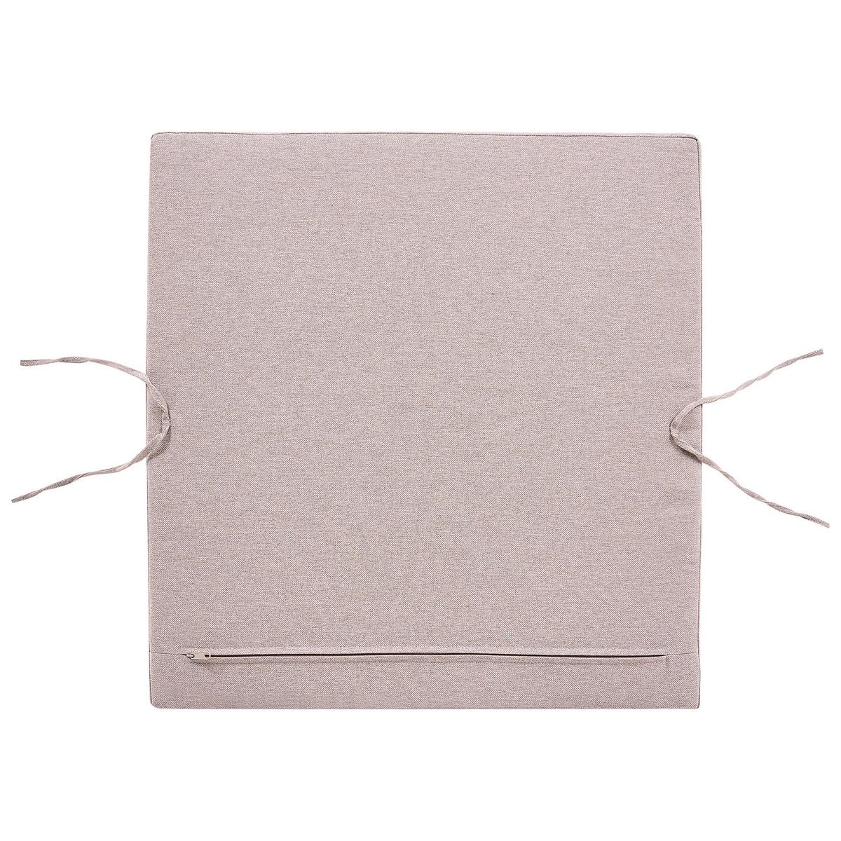 OTTOMANE Hellbraun Rivello - Hellbraun/Beige, Holz (66/42/66cm) - Beliani