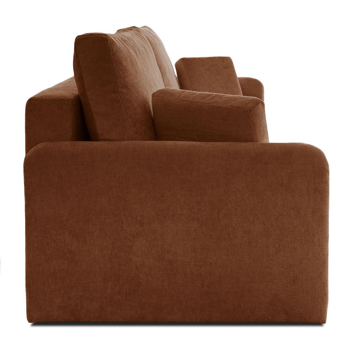 SOFA NUBO mit Schlaffunktion und Bettkasten Harmony 52 - Orange, Textil (205/91/86cm) - Lookway