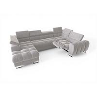 WOHNLANDSCHAFT Bastien Relax - Hellgrau, Holzwerkstoff/Textil (198/95/350cm) - Fun Möbel