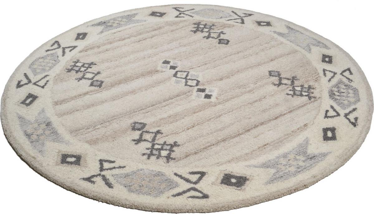 TUFTTEPPICH Royal Berber 100x100 cm - Beige, Textil (100/100cm) - THEKO