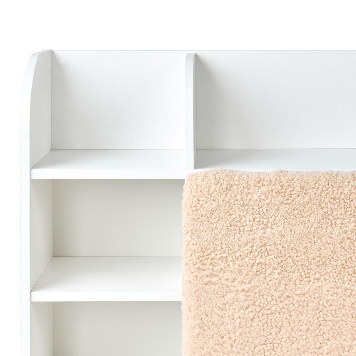 BETT mit Schubladen 180/200 cm MDF-Platte Weiß Bizou - Weiß, Holzwerkstoff (180/200cm) - Beliani