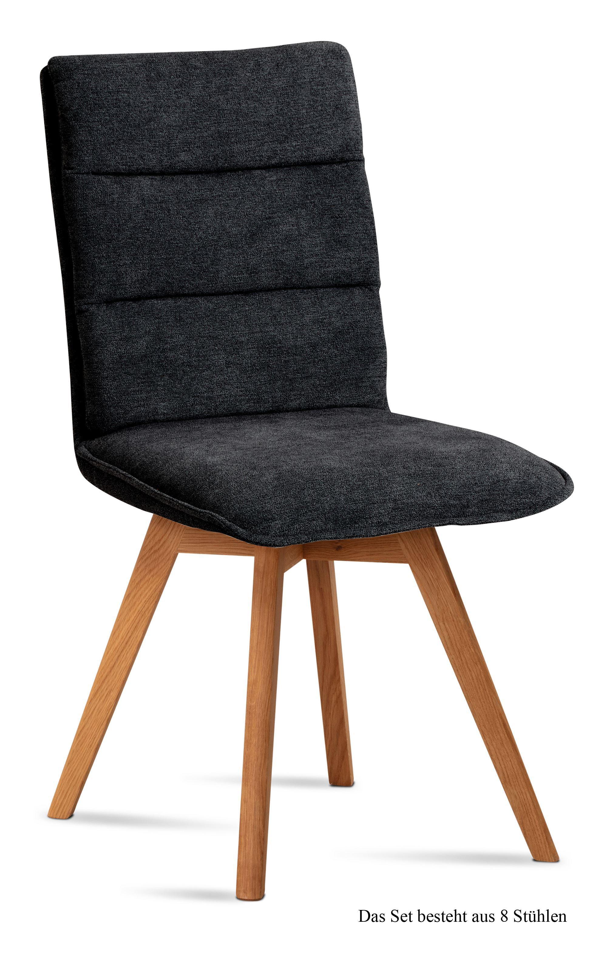 ESSZIMMERSTUHL (8er-Set) Dobra 47x92x60 Eiche geölt/Anthrazit - Eichefarben/Anthrazit, Kunststoff (60/92/47cm) - 58aufmkessel