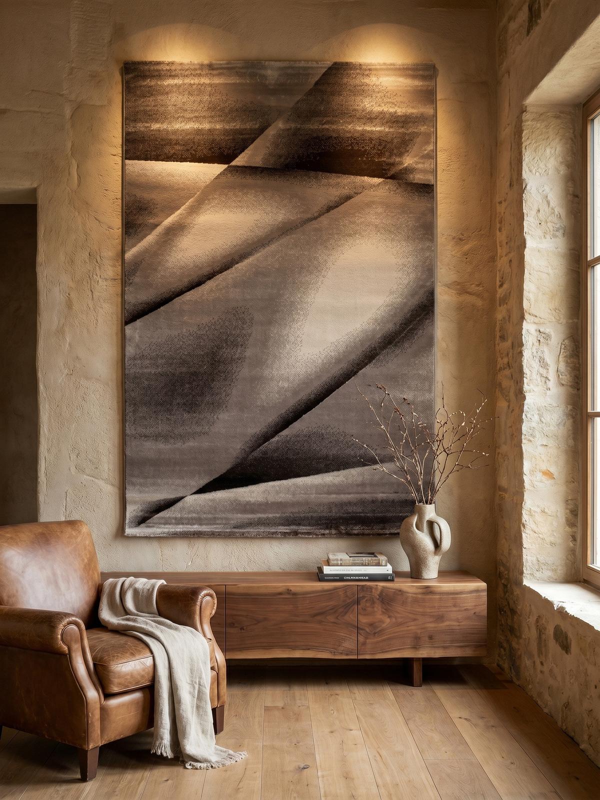 KURZFLORTEPPICH ASPEN, abstrakt, Braun, 120 x 170 cm - Braun, Textil (120/170cm) - KADIMA DESIGN