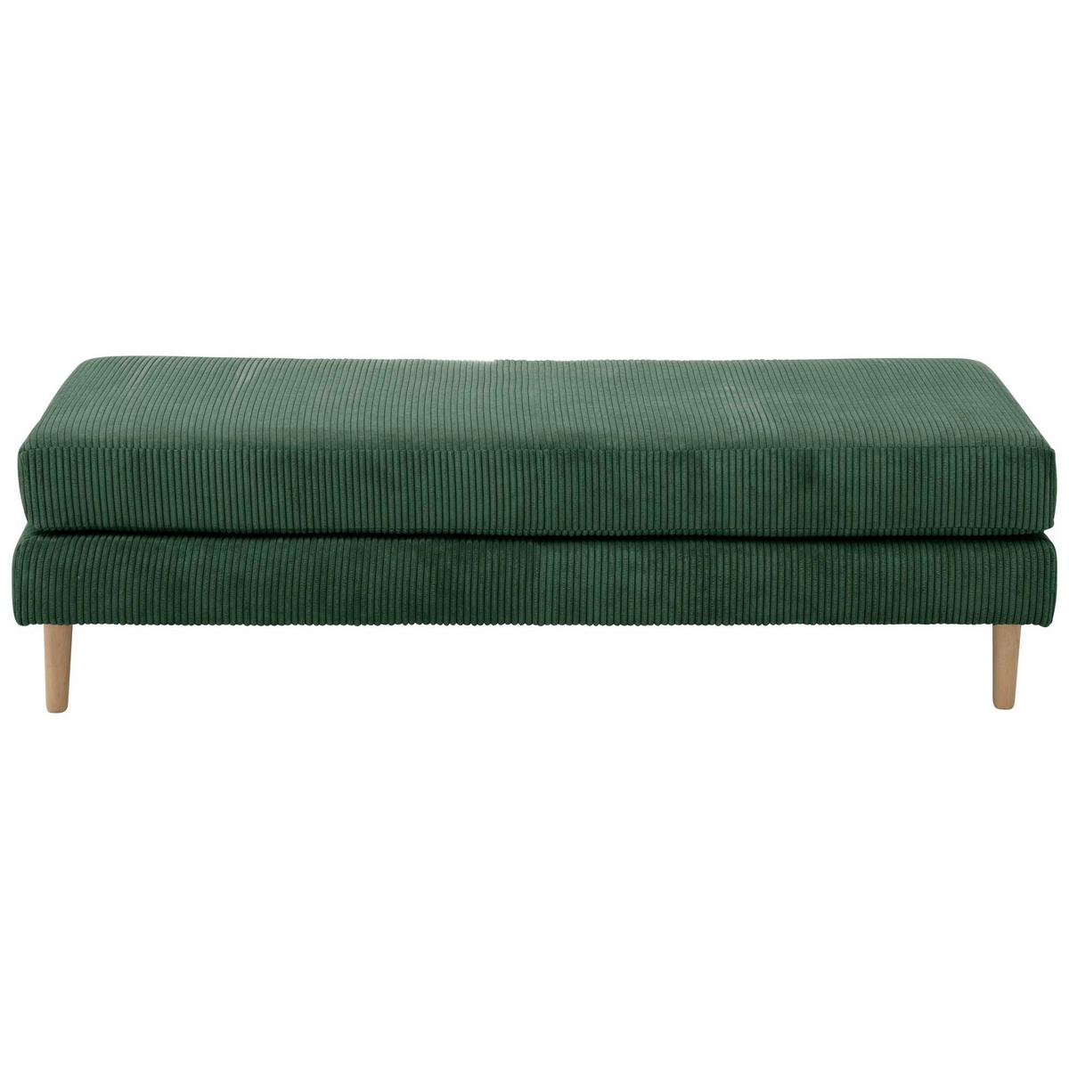 HOCKERBANK Kaylynn Cordstoff dunkelgrün - Dunkelgrün, Kunststoff (170/45/71cm) - 58aufmkessel
