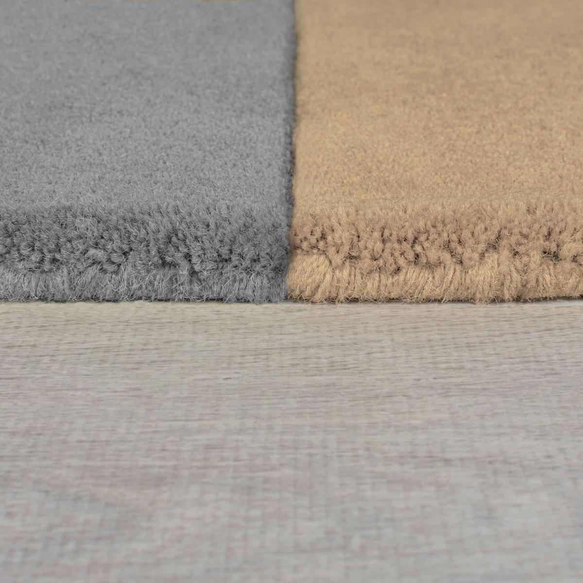 WOLLTEPPICH HALLEIN, abstrakt, aus Wolle, Grau, 120 x 180 cm - Grau, Textil (180/120cm) - KADIMA DESIGN