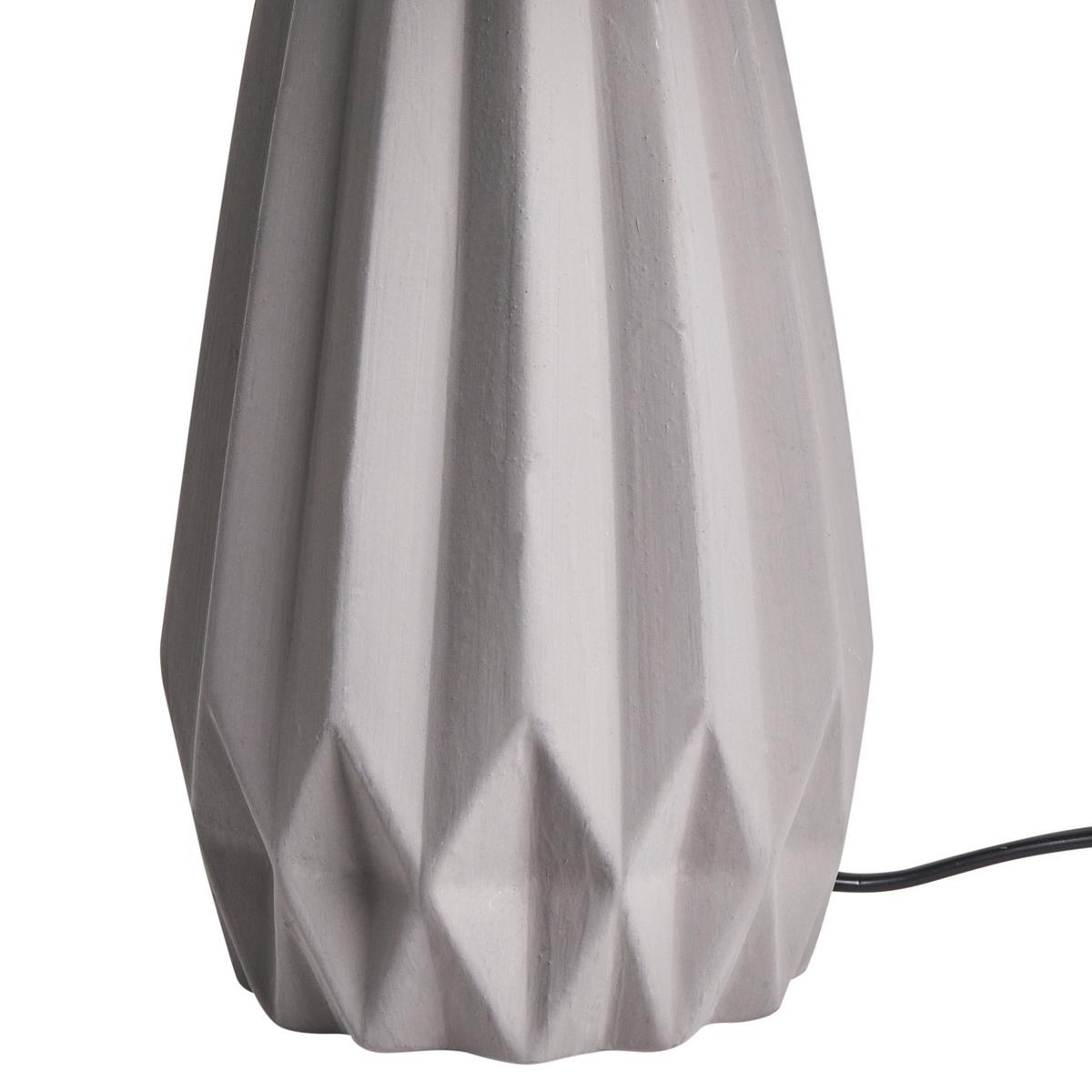 TISCHLAMPE Keramik Grau Montagua - Dunkelgrau/Schwarz, Keramik (28/28/46cm) - Beliani