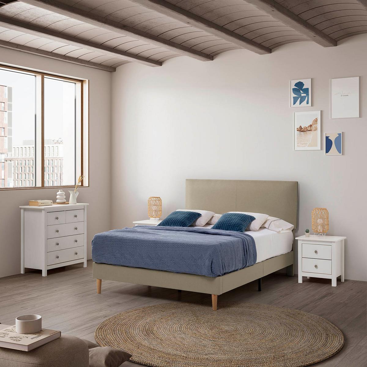 POLSTERBETT 140x190 cm Lauren, Beige - Beige, Textil (140/190cm) - VS Venta-stock