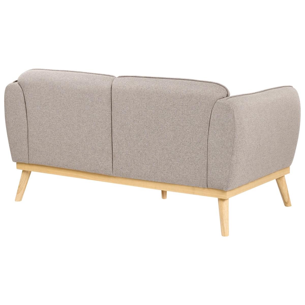 2-SITZER-SOFA Stoff Hellbraun Ljung - Hellbraun, Textil (160/82/82cm) - Beliani