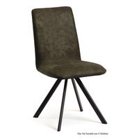 ESSZIMMERSTUHL drehbar (6er-Set) Denny 47x92x60 Schwarz/Khaki - Dunkelgrün/Schwarz, Kunststoff (60/92/47cm) - 58aufmkessel