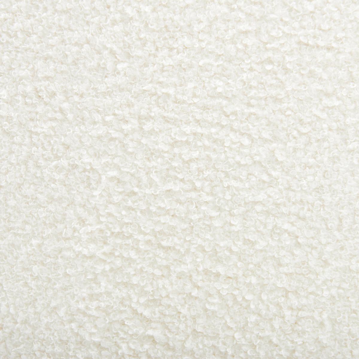 OTTOMANE Bouclé Weiß Lungo - Weiß, Textil (80/35/80cm) - Beliani