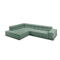 ECKSOFA NEVADA Grün Cord - Schwarz/Grün, Kunststoff/Textil (319/215cm) - KAWOLA