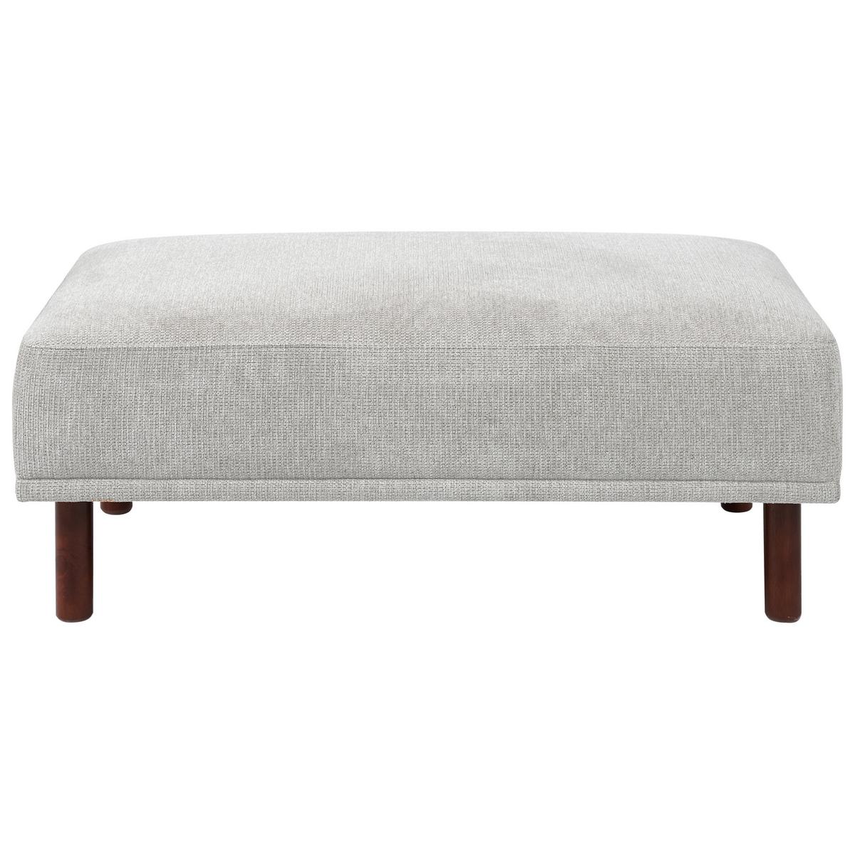 OTTOMANE Stoff Hellgrau Holt - Hellgrau, Textil (112/44/67cm) - Beliani