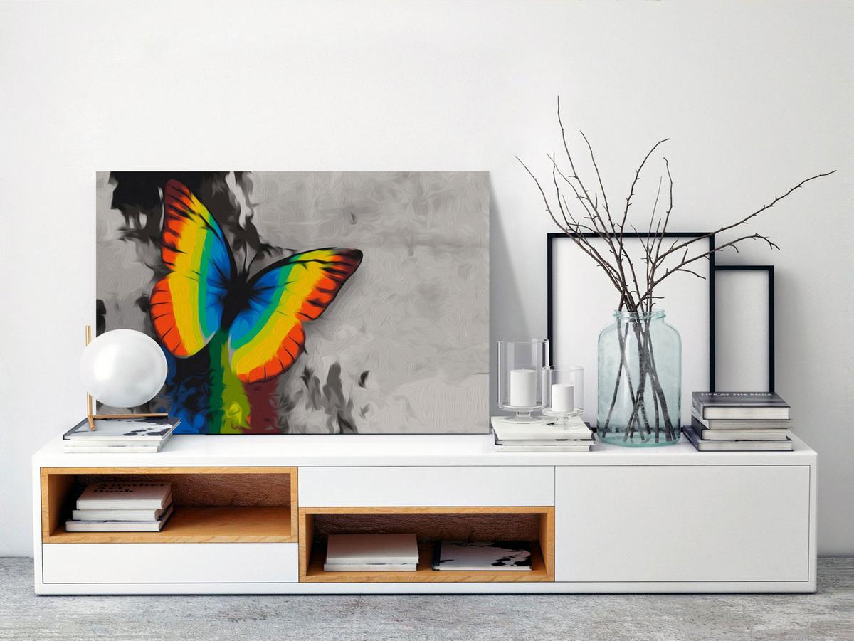 MALEN NACH ZAHLEN 50/40 cm - Grau, Textil (1.4/40cm) - KUNSTLOFT