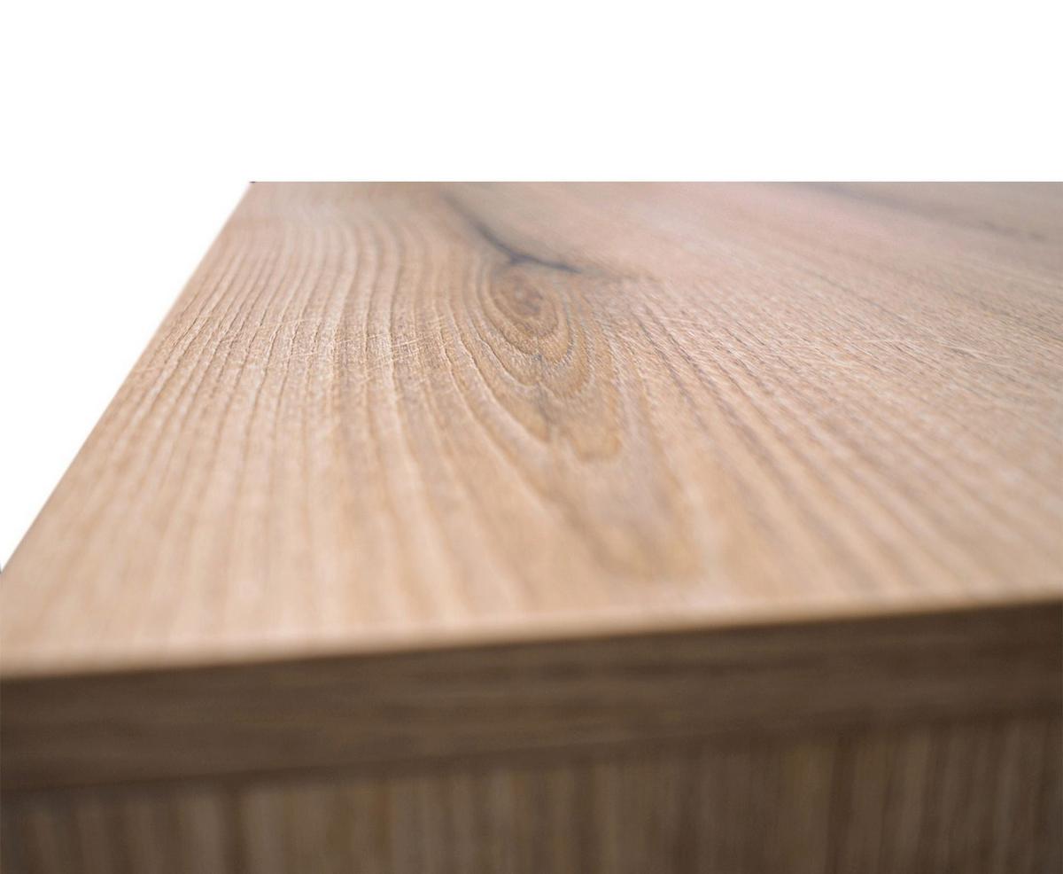 SIDEBOARD Osaka Eichenholzoptik Evoke 149 cm - Eichefarben/Schwarz, Holzwerkstoff/Metall (148.6/100/40cm) - Selsey
